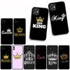 For Samsung Galaxy A55 A54 A25 A36 A17 A26 A35 A33 A34 A14 A37 S8 S9 S20 S21 FE S10 Plus Case Queen King Couple Novelty Fundas