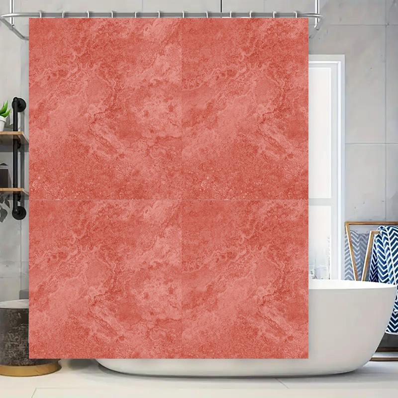 

Rustic Red Marble Shower Curtain: Modern Bath Decor For Home Kitchen And Bathroom, Long Waterproof Fabric Free Size (Lx-01) W60H190(CM)-1 Pcs