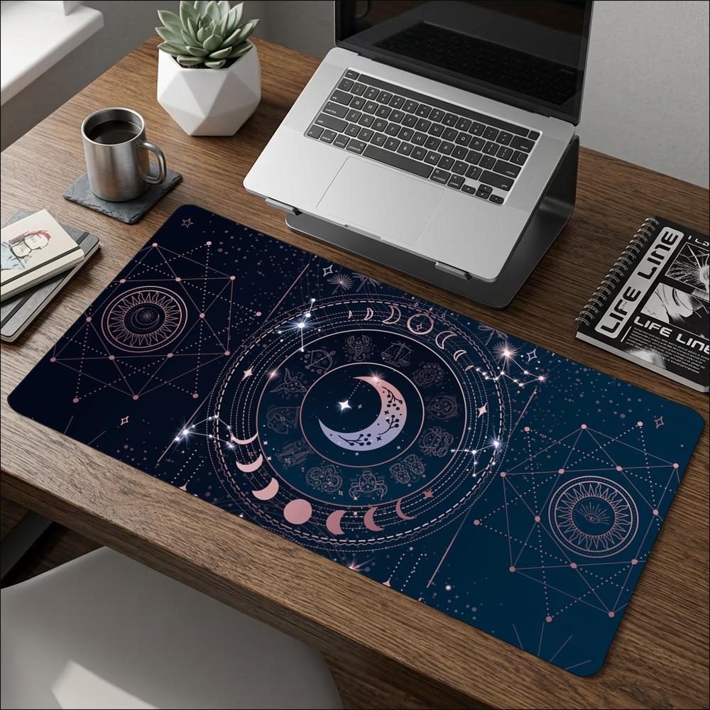 Mystic Sun Moon Constellation Tarot Large Gaming Mouse Pad Non Slip Rubber Base Extended Desk Mat For Pc Laptop Gaming Office