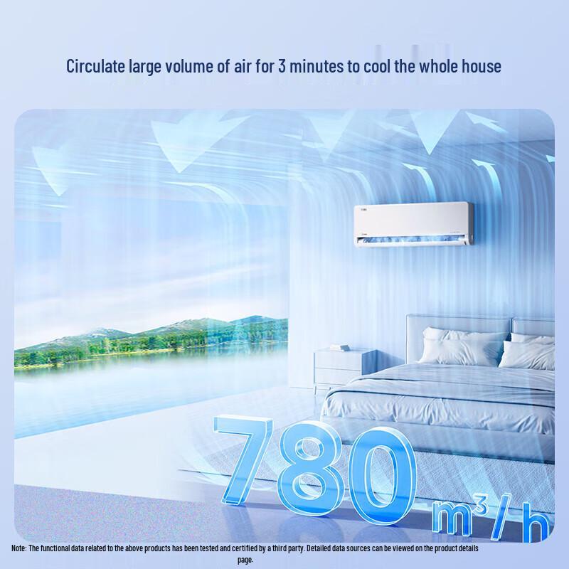Midea FengZun II 1.5 HP Inverter Cooling & Heating Wall-Mounted Air Conditioner CN plug (adapter included)