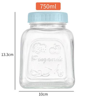 Zhishi Simple Glass Storage Jar with Lid