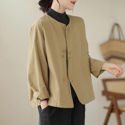 Veste Cardigan Longues Manches Coton Lin Lavé Coupe Ample Femme Printemps 2026