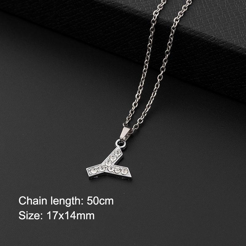 Women Shining Zircon A Z Letter Pendant Necklace 1Pcs Adjustable Clavicle Chain Personalized Jewelry for Birthday Present