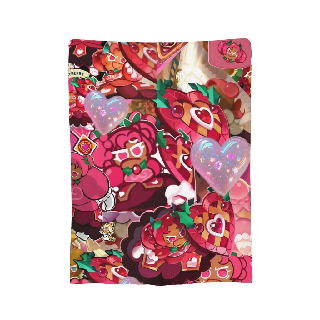 Pure Vanilla Cookie Blankets Flannel Winter Cookie Run Kingdom Multi-function Ultra-Soft Throw Blanket for Sofa Couch Quilt
