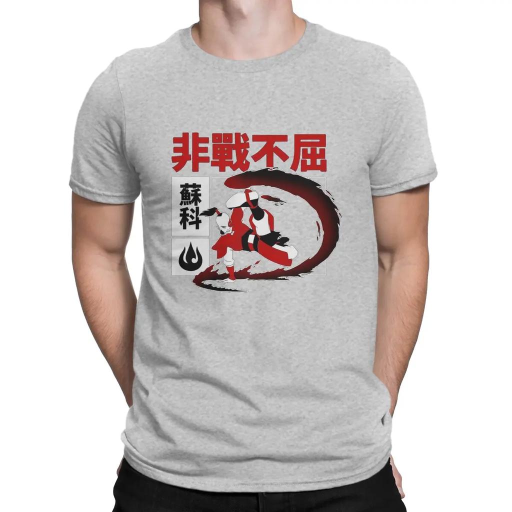 Zuko Kanji Feuerbändiger Herren T-Shirt T-The Last Airbenders Lustige T-Shirts Kurzarm Rundhals T-Shirts 100% Baumwolle Erwachsenenkleidung