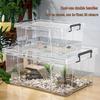 Large Transparent Turtle & Fish Tank with Lid - Rectangular Terrarium and Storage Box