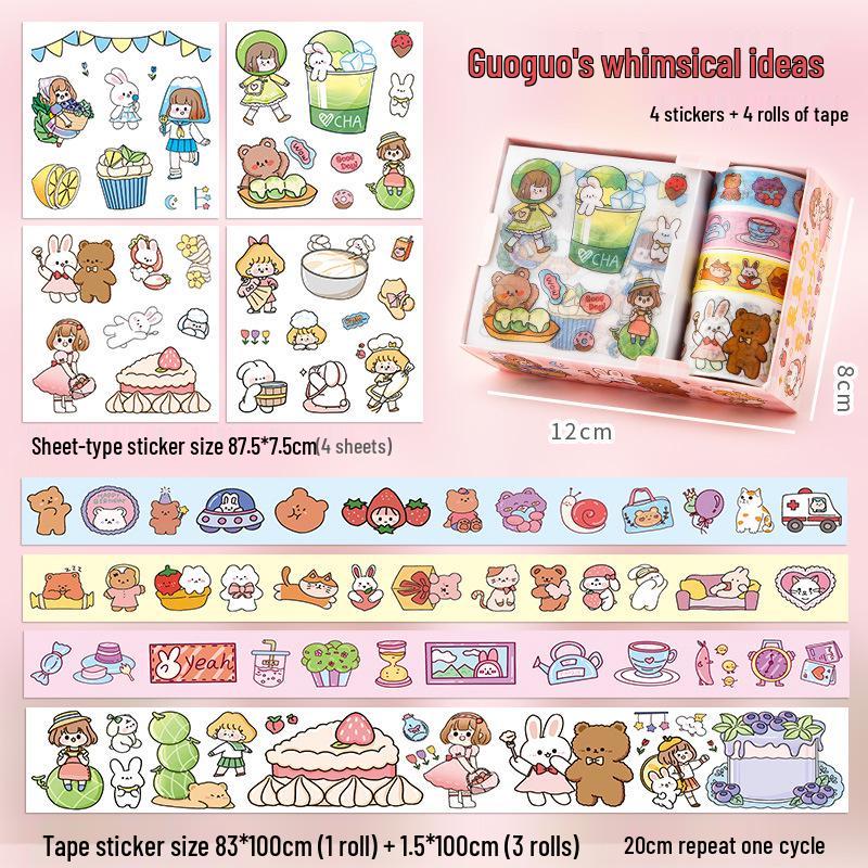 Adorable Cartoon Sticker Box Set for Journals and Kids' Scrapbooks