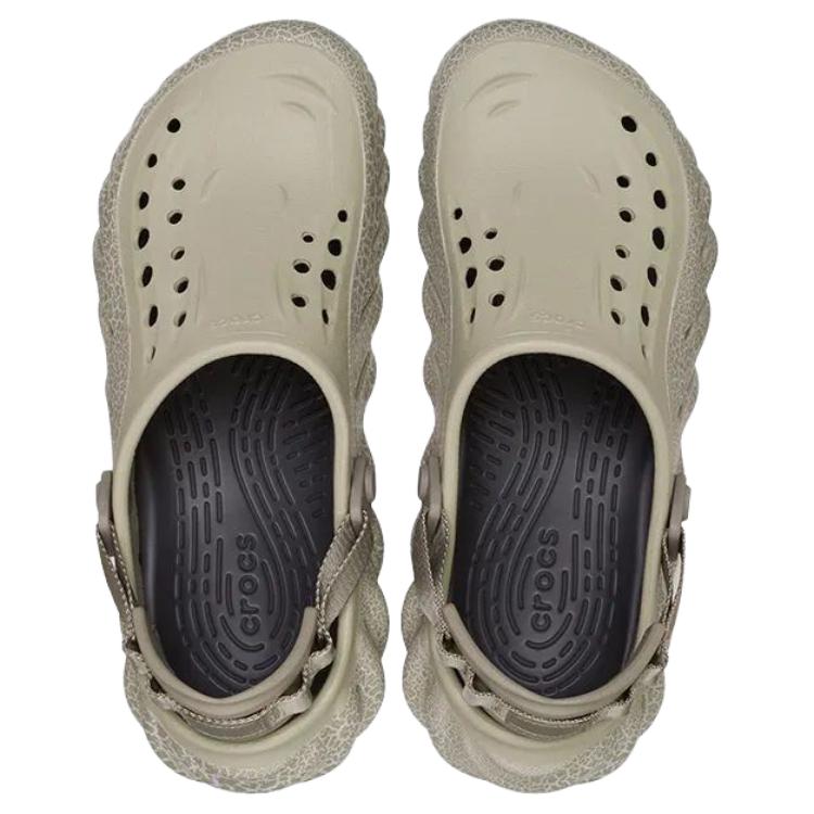 Crocs Echo Bobo Stone Versatile Casual Clogs Unisex Clogs Gray-Brown 211630-0LJ