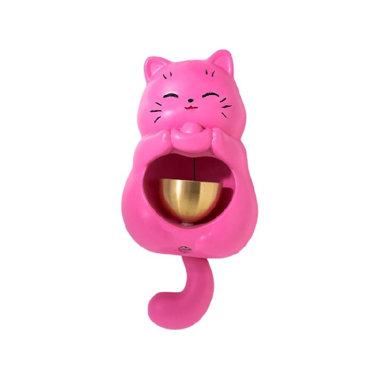 

Magnetic Lucky Cats Statue Door Chimes Entryway Alert Bells for Home and Store Entrance Decoration Hanging Doorbell Gift розовый