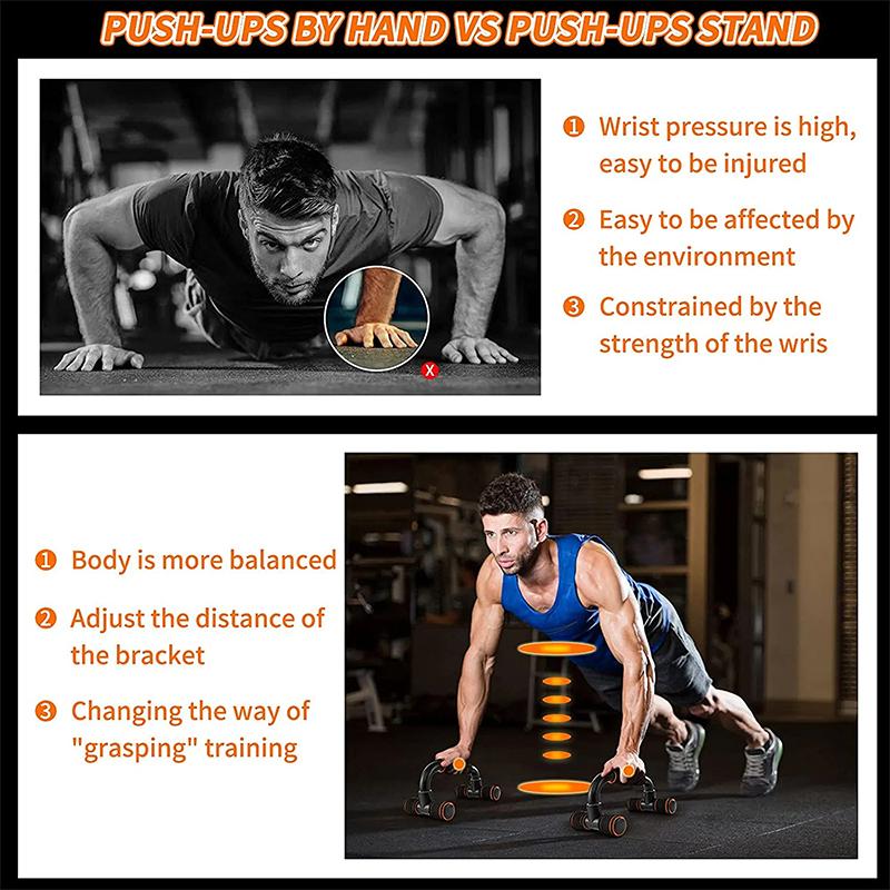 1Pair Non-Slip Push-Up Support H-Shaped Strong Pushup Bars Calisthenics Parallel Bars Muscle Training Push Up Stand