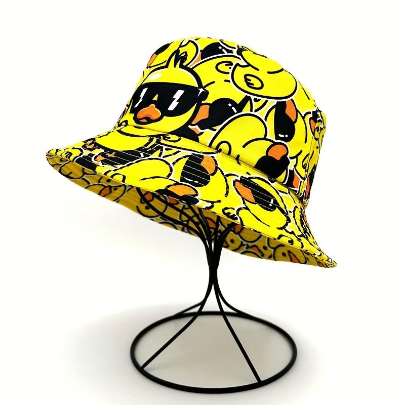 Ochelari de Soare Drăguți cu Imprimeu de Rață Pălărie Tip Bucket cu Imprimeu Digital Față-Verso Ușori Eleganți Unisex Cadou Perfect Activități în Aer Liber