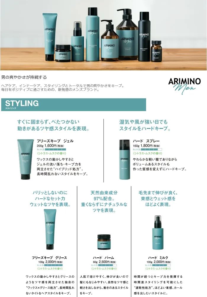 Arimino Men Freeze Keep Grease 100g