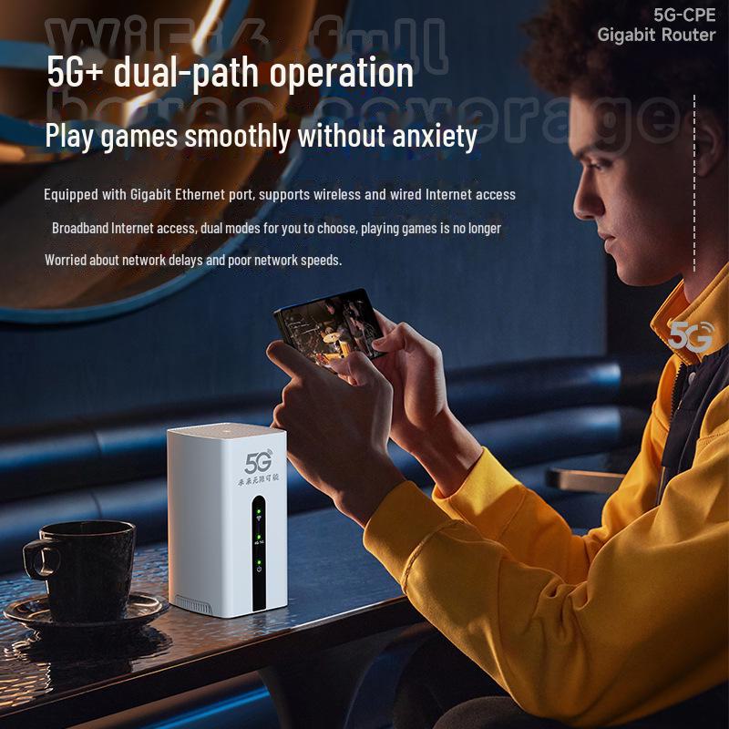 5G Gigabit Wireless Home & Enterprise Router with Dual Netcom and Indoor Mobile WiFi 5GCPE