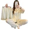 Gentle Tulip Full Print Pajamas Women'S Summer Monsoon Short Sleeves Sweet Wind Loungewear Three-Piece Set