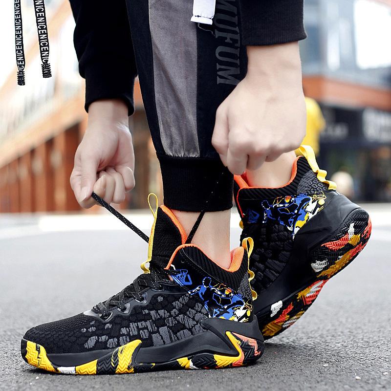 

Новые высокие баскетбольные кроссовки для мужского лета, профессиональные, для реального боя, нескользящие, износостойкие, амортизирующие и с отскоком, спортивная обувь для студентов 45