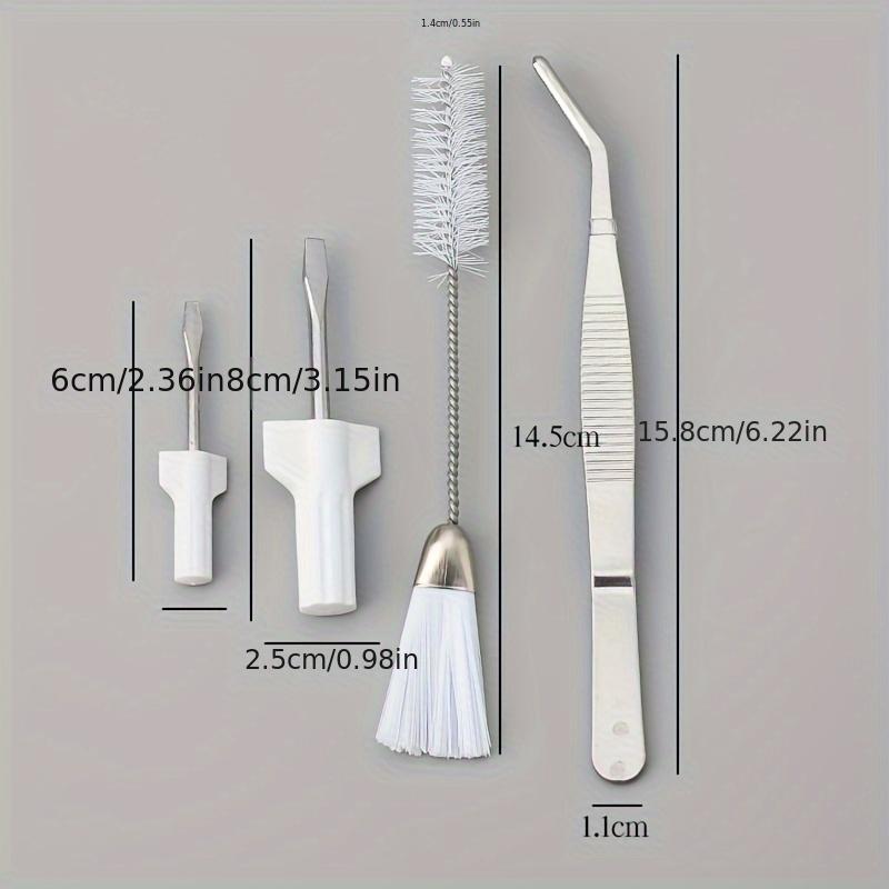 4pcs Set Sewing Machine Cleaning Brush Dust Tweezers Flat Mouth Screwdriver Tool