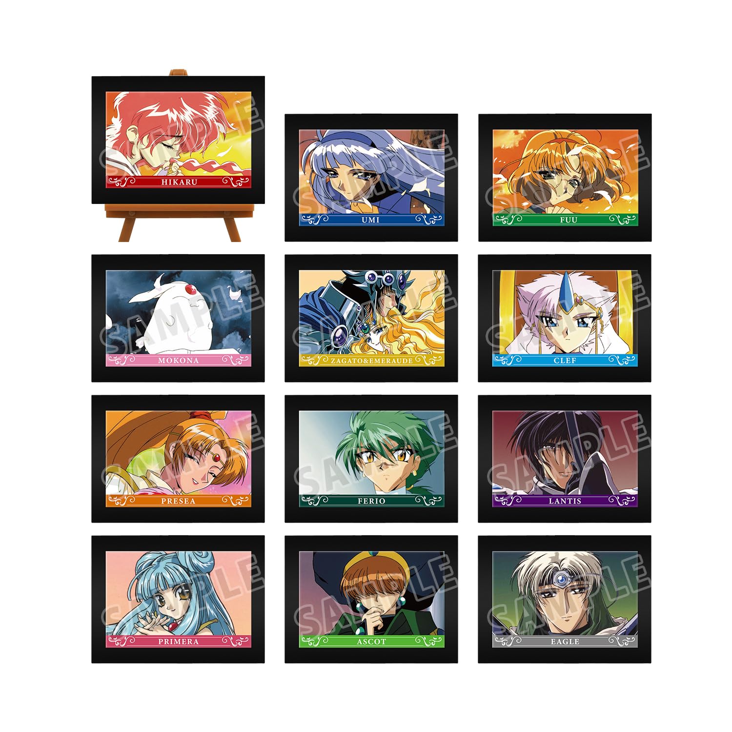 

TV Anime Magic Knight Rayearth Trading Scene Mini Art Frames Box of 12