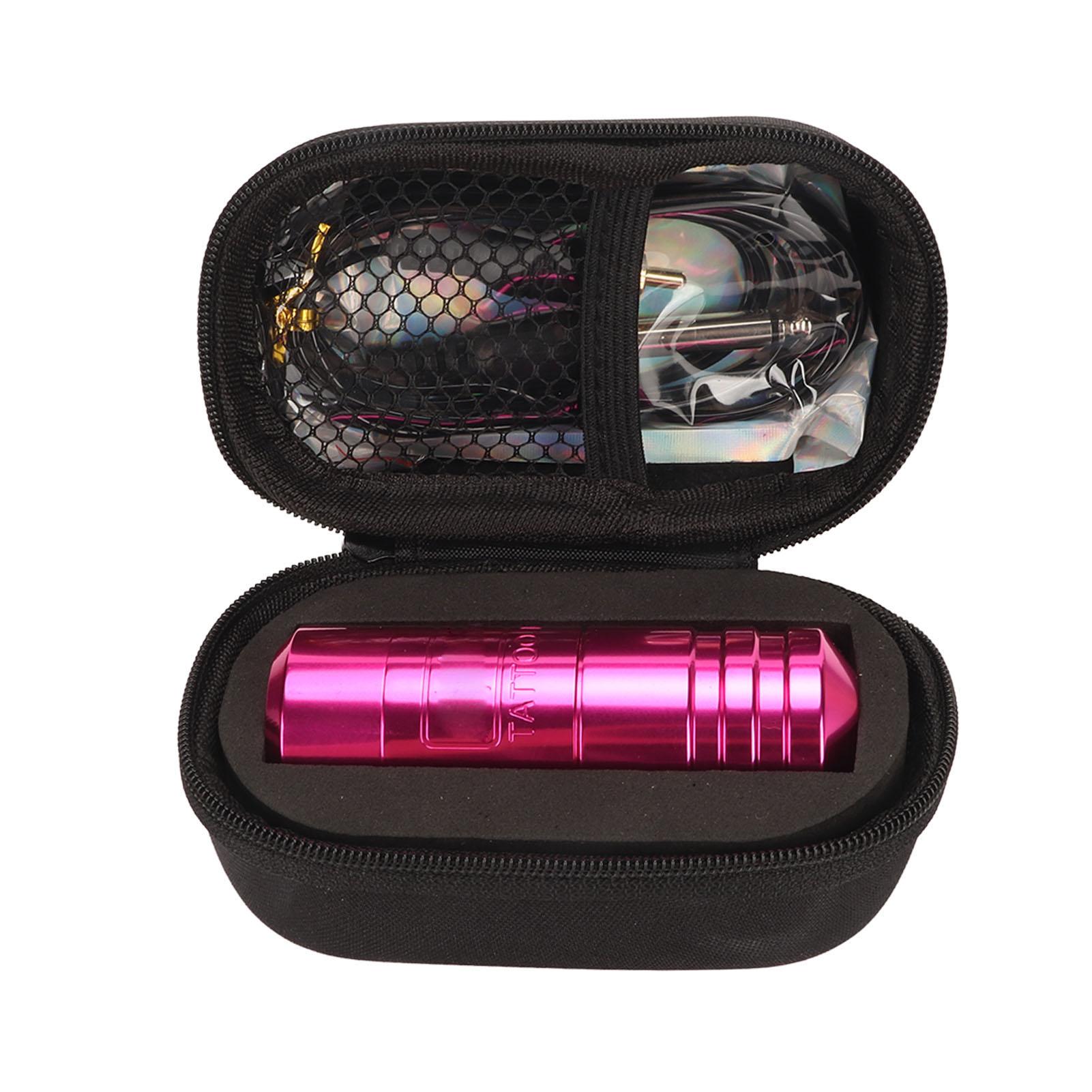 

Вращающаяся ручка для татуировки с интерфейсом RCA, регулировкой хода иглы, короткая ручка для татуировки с зажимным шнуром, розовая