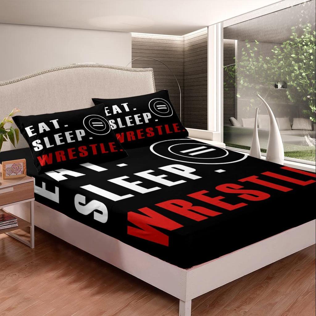Football Pattern Mattress Three-Piece Digital Printing Mattress Bedding Set Adult Children