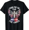 Stand for the Flag Kneel for the Cross Christian Patriotic T-Shirt