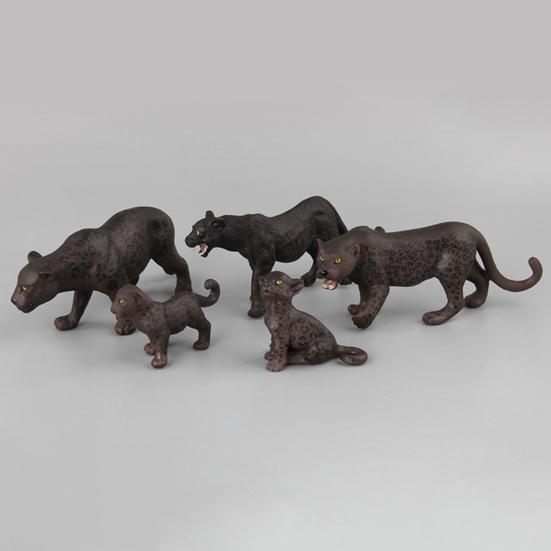 1/5Pcs PVC Leopard Model Realistic Roaring Walking Leopard Figurine Statue Sculpture Desktop