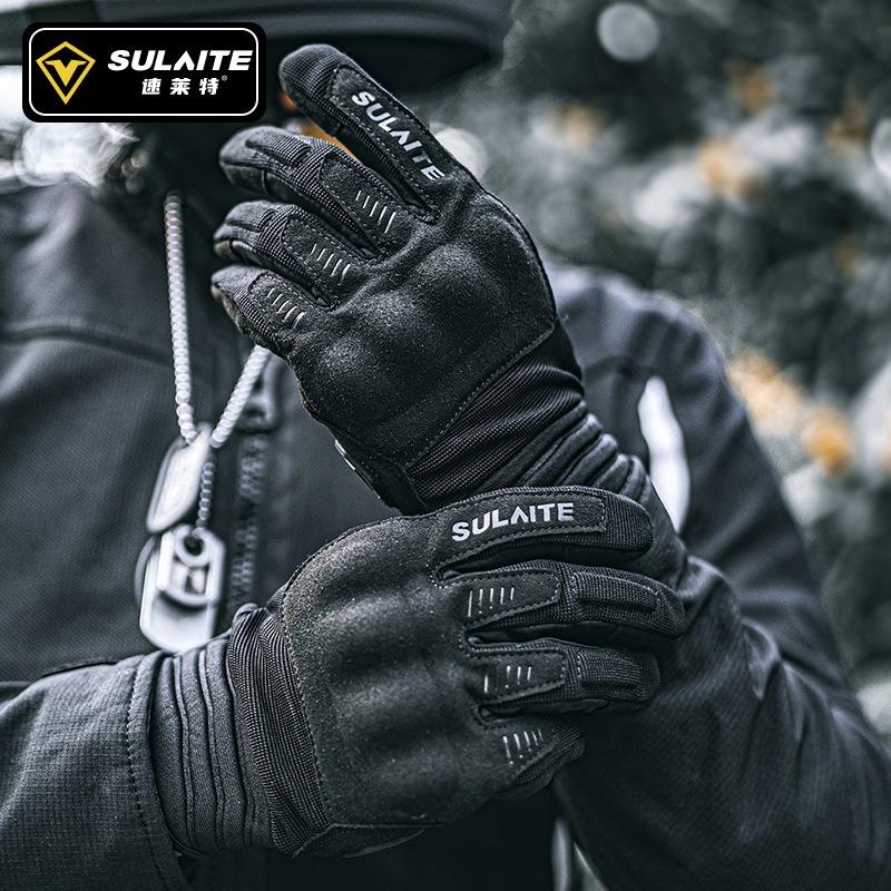 SULAITE G3 Motorcycle Gloves Full Finger Breathable Knuckle Protection Touch Screen Spring Summer Riding Gloves
