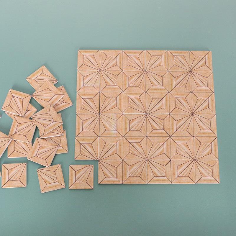 10pcs Miniature Dollhouse Flooring Tiles Vintage Wood Craft DIY Decor Miniature Floor Sheets for Kitchen Living Bedroom