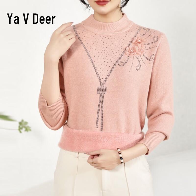 

Yalu Women s Semi-High Collar Thickened Sweater 3XL