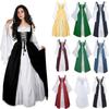 Renaissance Womens Vintage Medieval Long Dress Halloween Gothic Costume Gown