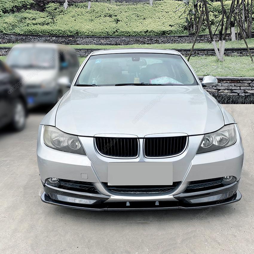 Front Bumper Lip Splitter Diffuser For BMW 3 Series E90 E91 318i 320i 330i 2005-2008 Pre-Facelift ABS Body Kit Tuning Spoiler