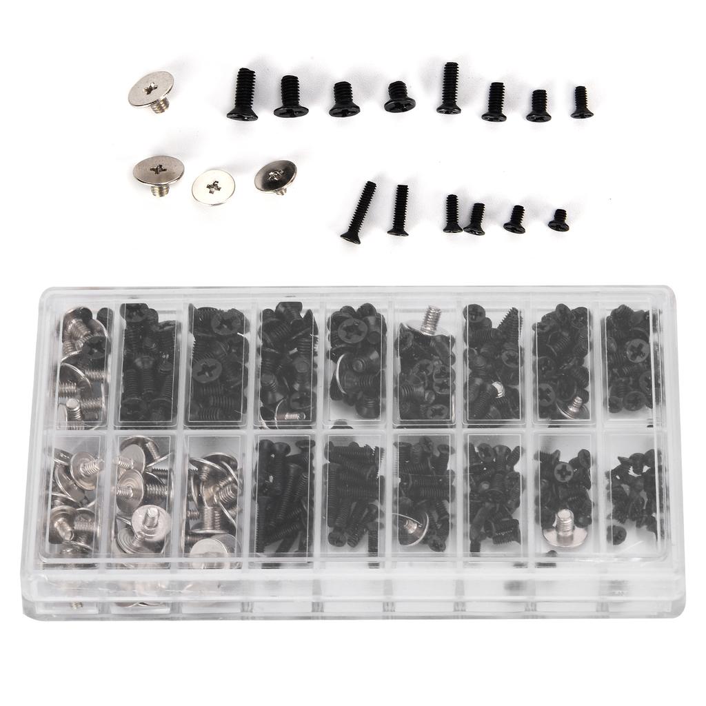 360st Datorskruvsats Legerat stål Micro Cross Screw Sortiment Set M2 M2.5 M3 Fästelement