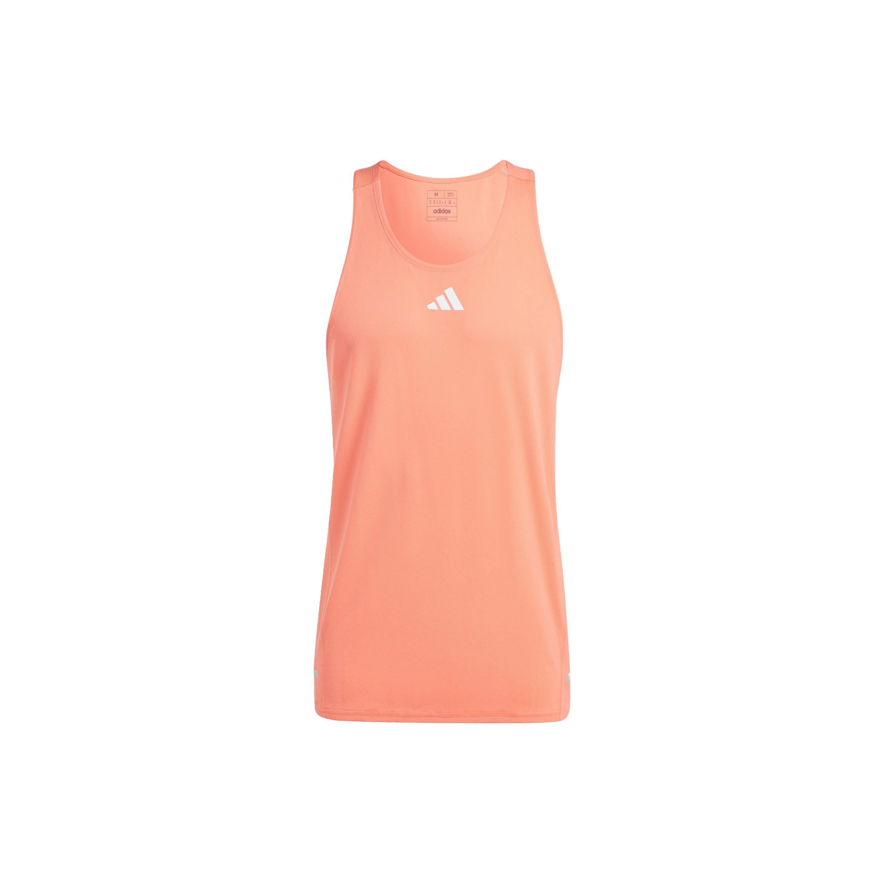 

Adidas X-City Cooler Singlet Pure Logo Running Tank Men Tops Coral-Pink HN0790