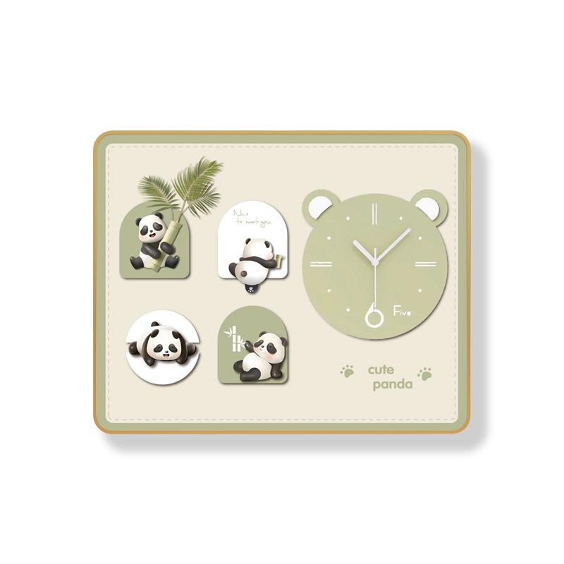 Modern Luxury Panda Wall Clock: High-End Creative Home Decor for Living Room