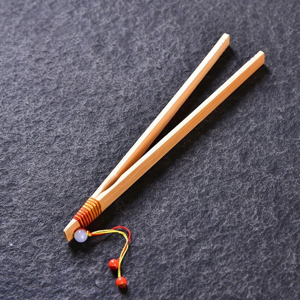 Safe Food Toast Salad Tongs Bamboo Wood Salad Clip New Teaware Accessories  for Bacon Sugar
