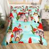 Cartoon Mushrooms Duvet Cover Kawaii Fungus Bedding Set Wild Mushroom Stuff Comforter Cover Twin King For Boys Girls Room Decor