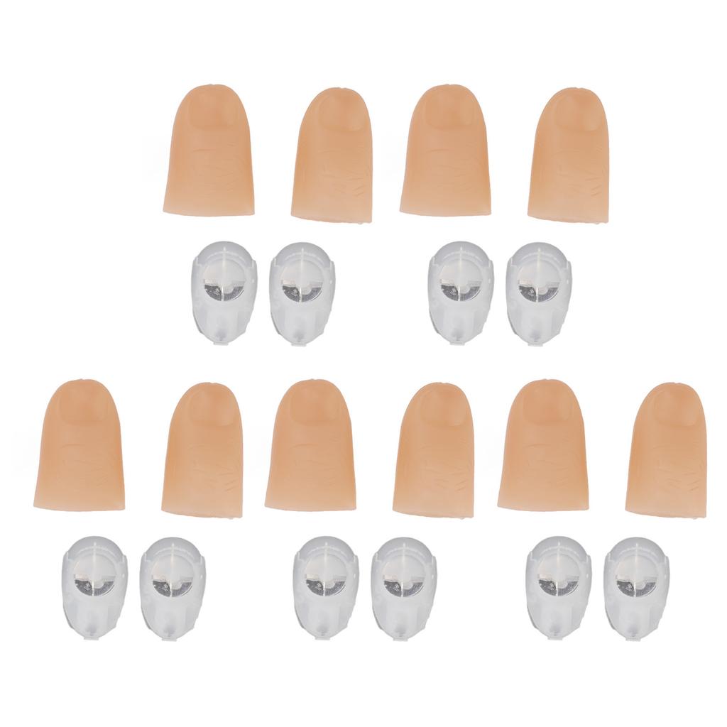 5 Pairs Finger Light Up Thumb PVC 3V 40mAh Battery Powered 4.5cm LED Fake Finger Lights for