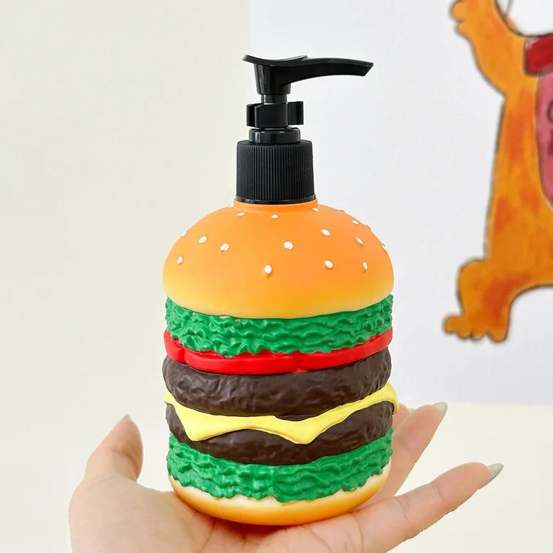 Łazienkowa butelka na balsam w kształcie hamburgera, dozownik do mydła, żel pod prysznic, butelka na balsam do rąk, butelka na szampon, akcesoria
