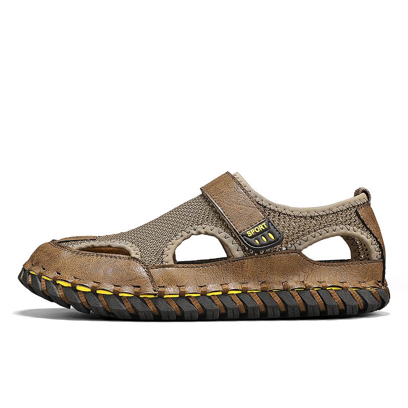 Fashion Men's Luxury Sandals Male Comfortable Walking Shoe All-match Mens Hollow Out Loafers Beach  Male Comfortable Sandals