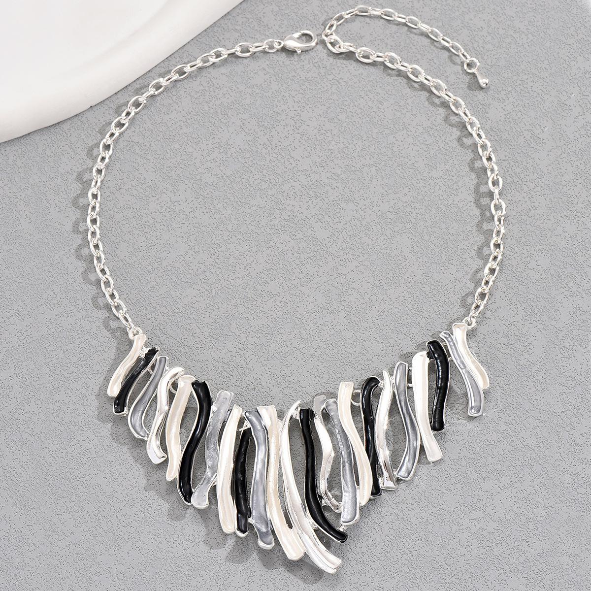 

Геометрическое модное OL ветровое колье простое нерегулярное капельное масло дизайн хип-хоп ключичная цепочка универсальная длинная цепочка