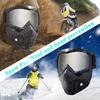 Paintball Mask Anti Fog,Motorcycle Helmet Riding Goggles Glasses with Removable Face Mask,Adjustable Motocross Eyewear