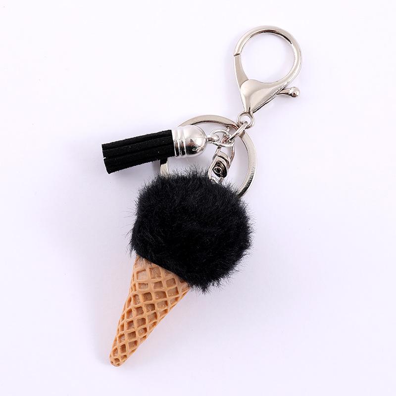 Women's Faux Mink Fur Ball Keychain with Tassel - Versatile Accessory for Bags & Phones