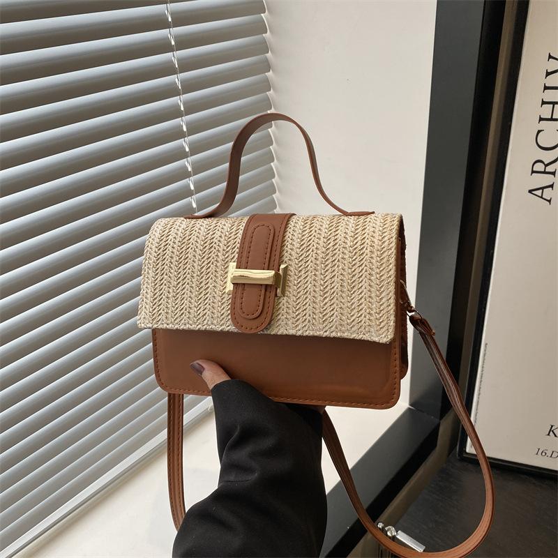New Contrasting Colors, Fashionable Casual and Versatile Women's Handbags, High-quality Textured Shoulder Messenger Bags, Popular In Summer