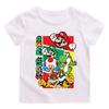 Super Marios for Children Cotton Tee Shirt Crewneck Short Sleeve T Shirt Anime Fashion for Boys Girls Clothing Cartoon Tees High Quality Casual Top