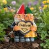 Cute Dwarf Figurines with Heart Sign Garden Gnome Couple Figurine for Outdoor Decoration, Resin Sculpture Patio Yard Waterproof Decorations Lawn Porch