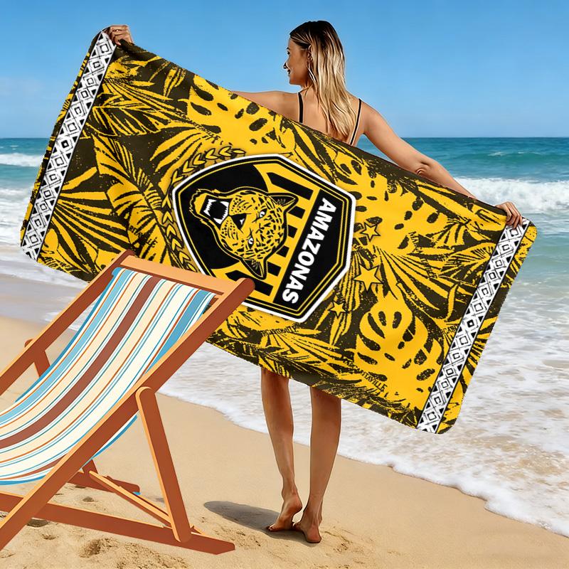 AMAZONAS FC Logo Aufdruck Strandtuch, Großes Weiches Schnelltrocknendes Handtuch für Strand Camping Schwimmen