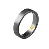 Adjustable Open Ring Men Women Geometric Black Plated Minimalist Couple Vintage Artistic Design With