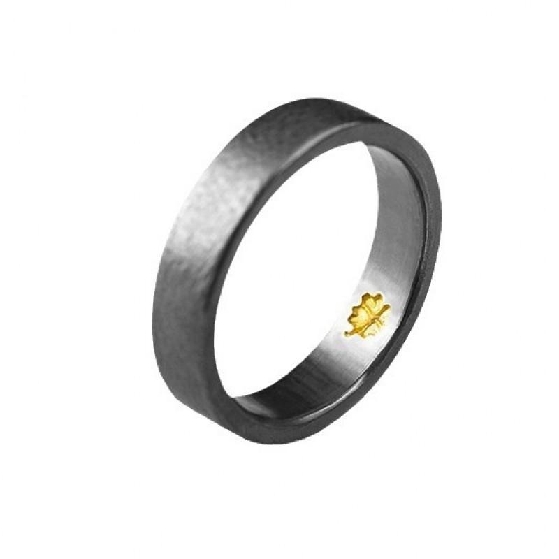 Adjustable Open Ring Men Women Geometric Black Plated Minimalist Couple Vintage Artistic Design With