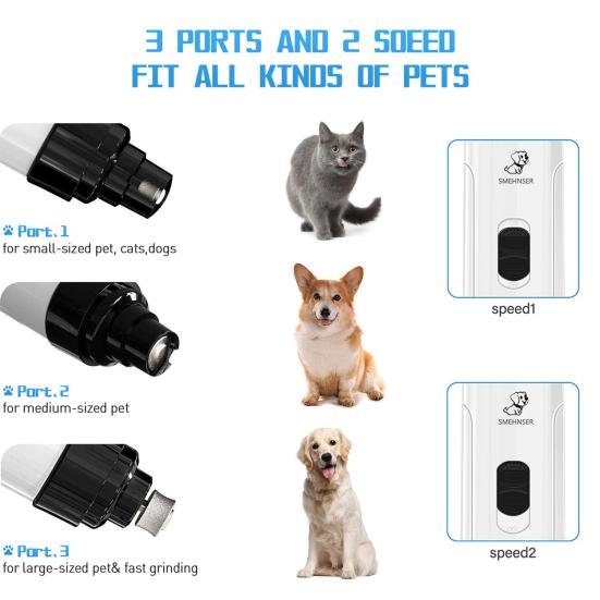 Brusky na psí nehty Bass Nízké vibrace USB dobíjecí elektrické nůžky Kočičí tlapky
