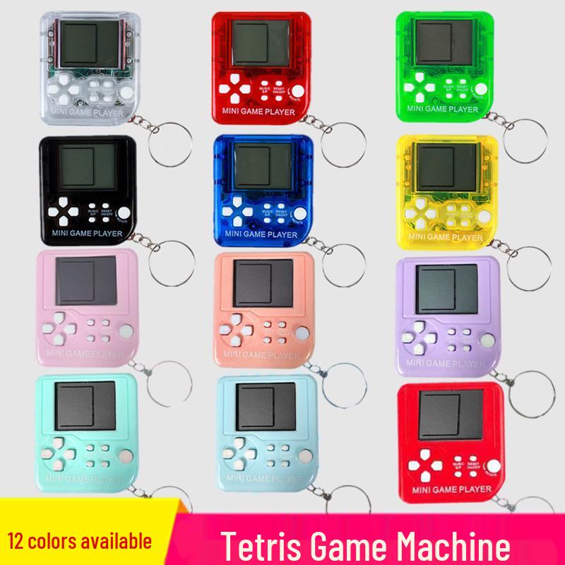 Mini Handheld Tetris Game Console Keychain - Nostalgic Stress Relief Toy & Creative Gift