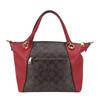 Used COACH Handbag Signature C6230 PVC/leather Brown Red Shoulder